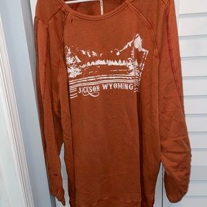 Free People distressed pullover